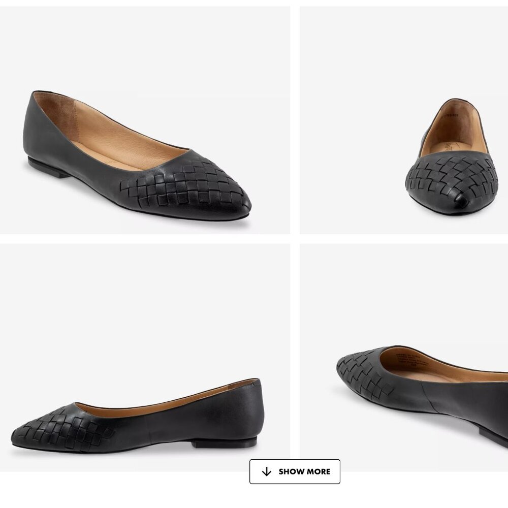 Trotters Estee Woven Slip on pointy toe flats 7.5